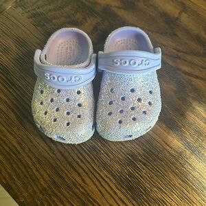 Purple Glitter Crocs